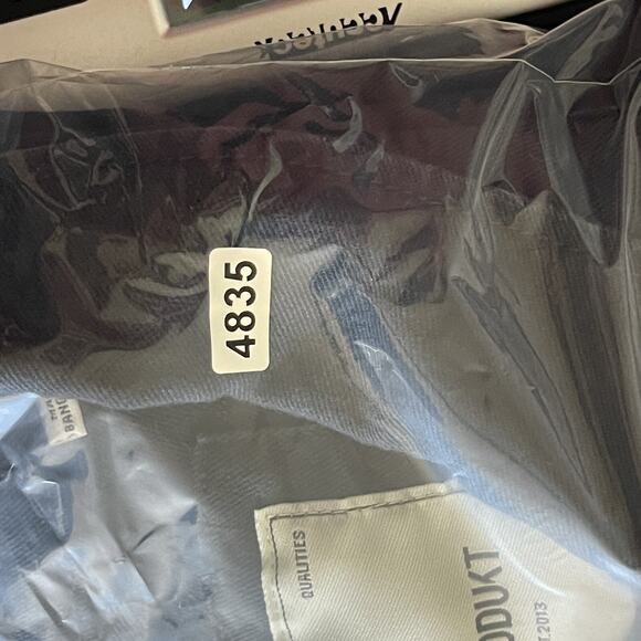 Produkt Jacket Vest Mens Large Blue Twill Cotton Button Hipster Utility Stretch - Picture 12 of 12